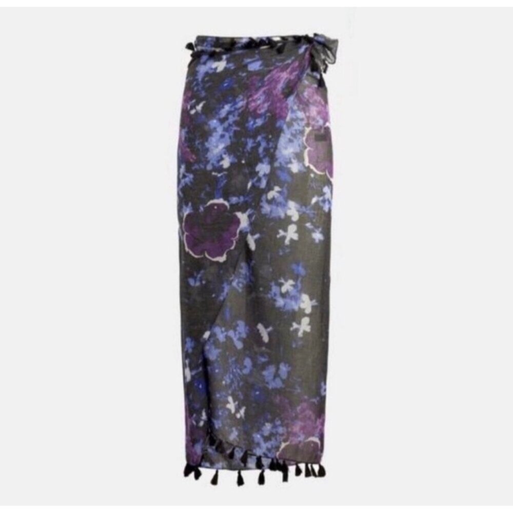 Peter Som Dream Floral Sarong Meteorite Coverup Dress Convertible Summer Beach D - Picture 10 of 15